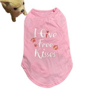 Valentine Dog 'I Give Free Kisses' Statement Shirt